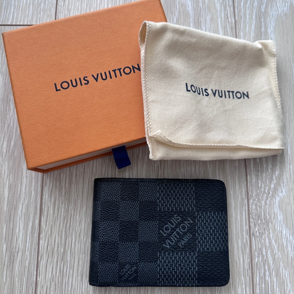 Louis Vuitton Black Damier Bifold Wallet